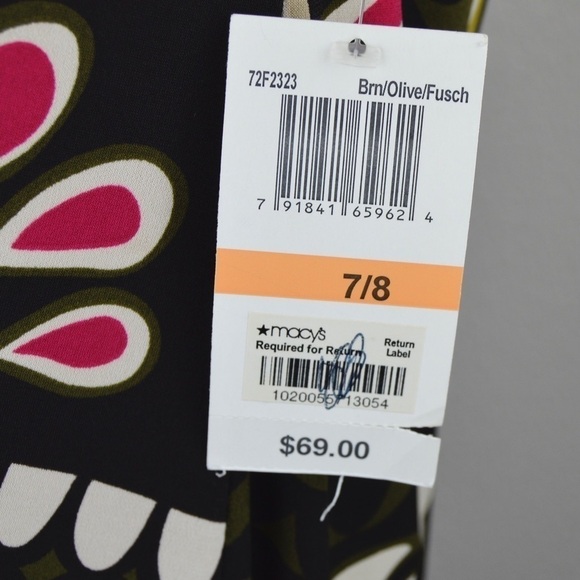 70s Mod Print Bubble Hem Dress, Size 7/8 NEW - Picture 6 of 7